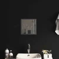 Syfax LED-Badezimmerspiegel Transparent 30 x 30 cm Gehärtetes Glas