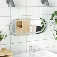 Syfax LED-Badezimmerspiegel Transparent 50 x 20 cm Gehärtetes Glas