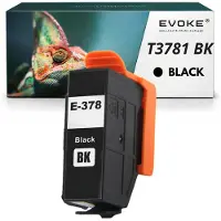Evoke -Patronen, kompatibel mit dem Epson-Drucker T3781, T378BK Schwarz, 13 ml, kompatibel mit XP-15000, Expression Photo, XP-8500 und XP-8505