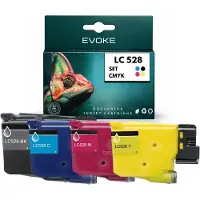 Evoke kompatible Tinte für Brother LC-528XL LC528XL LC-528 LC528 4x CMYK:Schwarz,Cyan,Magenta,Gelb 269 ml MFC-J6560DW J6760DW J6960DW J6975DW J6977DW