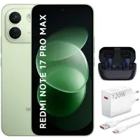 Xiaomi XAIOMI REDMI Note 17 Pro Max 5G 8GB 512GB Smartphone Grün 9210mAh mit 120W Ladegerät und Bluetooth-Kopfhörer