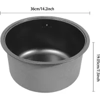 StarTech.com Rundes Spülbecken - 304 Edelstahl - 36 cm - Nanobeschichtung - Schneller Abfluss - Großes Fassungsvermögen - Mit Deckel