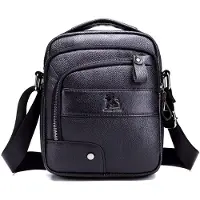 Sonstiges Umhängetasche Leder Vintage Wasserdicht Schwarz 18x7x22cm