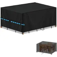 OEM Wasserfeste Tischdecke für Außenmöbel - UV-Schutz - Oxford-Stoff - 130 x 90 x 80 cm