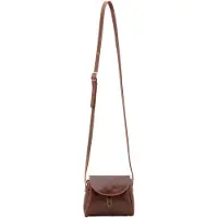 I Fratelli Firenze Seraphina Lux Umhängetasche Damen Echtleder Magnetverschluss Camel-Tan UNICA 14x18x7 cm 5525-Cognac