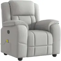 vidaXL Massagesessel Wolkengrau Stoff