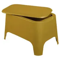 Toomax Gartentisch PETRA, Kunststoff, mit Stauraum, 39 x 59 x 36 cm, ockerfarben