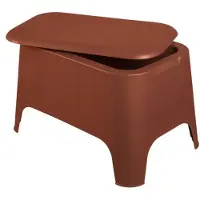 Toomax Gartentisch PETRA, Kunststoff, mit Stauraum, 39 x 59 x 36 cm, Terrakotta