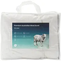 vidaXL Bettdecke und Kissen Set 3 stk. 220x260 cm 4 Jahreszeiten Wolle