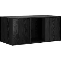 Syfax Katzenkiste Möbel Schwarz Eichen-Optik 100 x 49 x 45 cm