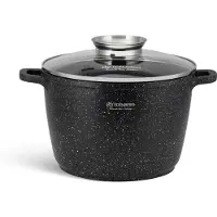 Edenberg EB-8131 – Marmorbeschichteter Kochtopf, Kasserolle mit Glasdeckel, 24 cm & 6,2 L