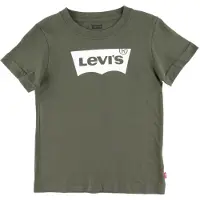 Levi's T-Shirt KIDS "LVB BATWING TEE", Jungen, Gr. 6 (116), olive night, Single Jersey, Obermaterial: 100% Baumwolle, Basic schmal hüftlang, Rundhals, gerader Abschluss, Shirts T-Shirt, for BOYS