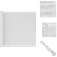 vidaXL Balkonsichtschutz HDPE 90x400 cm weiß - Sonnenschirme & Sonnenschutze