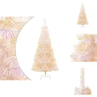 vidaXL Künstlicher Weihnachtsbaum Schillernde Spitzen Weiß 240 cm PVC - Weihnachtsbäume