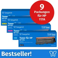 Easyprint Toner für HP 117A Multipack (BK/C/M/Y), Kompatibel mit HP ColorLaser 150, MFP-178, u.v.m., 9 Stück