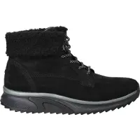 Gabor Schnürboots ROLLINGSOFT, Damen, Gr. 39, schwarz, Nubukleder, Schuhe Schnürboots, Herbstboots, High Top-Sneaker mit herausnehmbarer Innensohle
