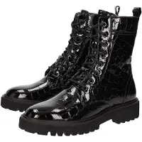 Sioux Stiefelette "Amandira-702", Damen, Gr. 35 (UK 3), schwarz, Obermaterial: 100% Lammlackleder LAPA. 100% Gummi rubber., Schuhe Stiefelette