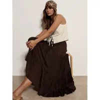 Apricot Maxirock "Stufiger Midirock" Elastischer Bund