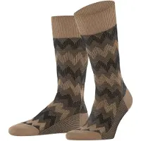 Falke Family Special Edition Herren Socken, 39-42, Braun, AnderesMuster, Baumwolle