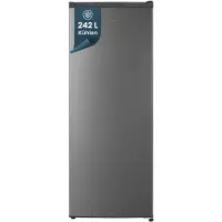 Homex CS2422E-S Kühlschrank ohne Gefrierfach groß, freistehender Vollraumkühlschrank - 242 Liter, 143 cm hoch, silber