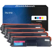 PrintAbout Toner kompatibel mit Brother TN-910 - 4-farbig - Extra hohe Kapazität - Multipack