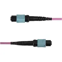 StarTech.com .com 2m MTP/MPO Glasfaserkabel, 12F Type-B, OM4 Multimode MTP/PC Buchse LWL Patchkabel, 50/125µm, OFNP Plenum, MTP-12 Glasfaser Jumperkabel, 2 m, OM4, MPO/MTP, MPO/MTP
