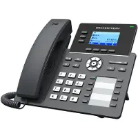 Grandstream Networks GRP2604, IP-Telefon, Schwarz, Kabelgebundenes Mobilteil, 3 Zeilen, 2000 Eintragungen, LCD