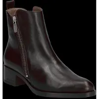 Wonders für Damen. D-1810_5715_9332 Bonjour Lederstiefeletten 10 Braun (38), 1 bis 3 cm, Reißverschluss, Lässig