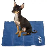 Relaxdays Dunkelblaue Kühlmatte für Hunde