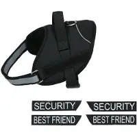 Pet treatment Hundegeschirr - Für kleine Hunde - Verstellbar: 38-50 cm - Reflektierend - Schwarz