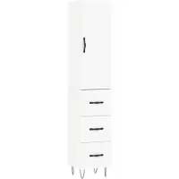 vidaXL Highboard Weiß 34,5x34x180 cm Holzwerkstoff