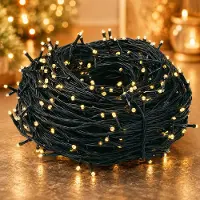 Lapamax 100M 500 LED Lichterkette Warmweiß Weihnachtsbeleuchtung 31V 8 Modi Timer für Weihnachten Weihnachtsbaum Balkon Garten Party