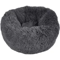 Dynamic24 Plüsch Hundebett 55cm Katzenbett Hunde Kissen Hundekorb Schlafplatz Hund Katze