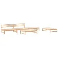vidaXL 5-tlg. Garten-Lounge-Set Massivholz Kiefer