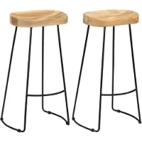 vidaXL Gavin Barhocker 2 Stk. Massivholz Mango