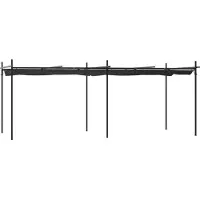 vidaXL Pergola mit Schiebedach Anthrazit 589x292x230 cm
