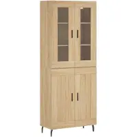 vidaXL Highboard Sonoma-Eiche 69,5x34x180 cm Holzwerkstoff