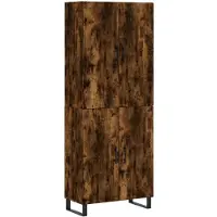 vidaXL Highboard Räuchereiche 69,5x34x180 cm Holzwerkstoff