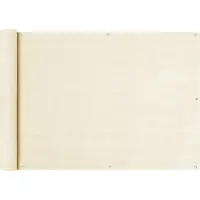 The Living Store Balkon Sichtschutz Creme 75x500 cm HDPE
