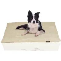 Silvio Design Rohrschneider RS 22332 Kuschelbett Cozy Cord – Wendekissen mit Reißverschluss GR.3 Beige