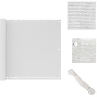 vidaXL Balkonsichtschutz HDPE 90x600 cm weiß - Sonnenschirme & Sonnenschutze