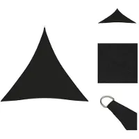 vidaXL Sonnensegel Oxford-Gewebe Dreieckig 5x5x5 m Schwarz - Sonnenschirme & Sonnenschutze