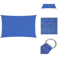 vidaXL Sonnensegel 160 g/m² Blau 2x5 m HDPE - Sonnenschirme & Sonnenschutze