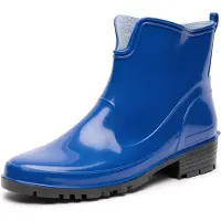 Ladeheid Damen Kurze Gummistiefel LA-930 (Blau, 40)