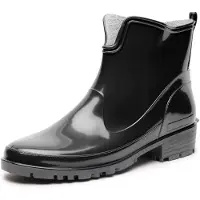 Ladeheid Damen Kurze Gummistiefel LA-930 (Schwarz2, 37)