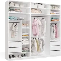 RAUMHIRSCH FURNITURE raumhirsch Modulares Kleiderschranksystem OPENO 260x250 cm mit Regalen Schubladen