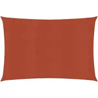 The Living Store Sonnensegel 160 g/m² Terracotta-Rot 2,5x3,5 m HDPE