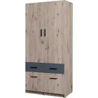 RAUMHIRSCH FURNITURE raumhirsch KLEIDERSCHRANK Eiche Wellington, Graphit 91/198/54