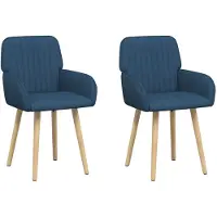 vidaXL Esszimmerstühle 2 stk. Stoff Blau 56,5 x 50 x 87,5 cm