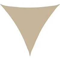 OEM Schattentuch Dreieck - 3 x 3 x 3 m - Beige - Wasserfestes Oxford Tuch - UV-beständig - Sonnenschirm mit Seilen